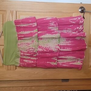Dix Huit Tie Dye Tiered Skirt